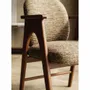 Chairs - Chaise teinte noyer & tissu marron - EMPREINTE DU TEMPS