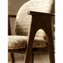 Chaises - Chaise teinte noyer & tissu crème - EMPREINTE DU TEMPS
