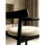Chaises - Chaise CANVA noir & tissu crème - EMPREINTE DU TEMPS