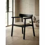 Chaises - Chaise CANVA noir & tissu crème - EMPREINTE DU TEMPS