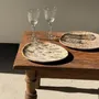 Assiettes de réception - Petit vide poche ou plat en bois pétrifié beige cernes petit cœur noir - OFFICE OBJETS