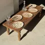 Assiettes de réception - Petit vide poche ou plat en bois pétrifié beige cernes petit cœur noir - OFFICE OBJETS