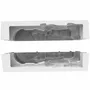 Kitchen utensils - KIT NORTH POLE 940 - SET 2 SILICONE MOULDS 210X87 H 80 MM + PLASTIC SUPPORT - SILIKOMART S.R.L.
