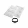 Kitchen utensils - KIT TARTE RING FLEUR ø80 MM - SET SILICONE MOULD + 6 RINGS - SILIKOMART S.R.L.
