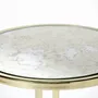Tables for hotels - Julia Round Side Table, Antique mirror top, Polished Brass legs - DUISTT
