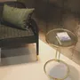 Tables for hotels - Julia Round Side Table, Antique mirror top, Polished Brass legs - DUISTT