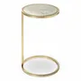 Tables for hotels - Julia Round Side Table, Antique mirror top, Polished Brass legs - DUISTT