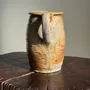 Carafes - Grand pot ovale en grès brut à anse beige H20 D11 - OFFICE OBJETS