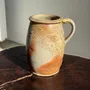 Carafes - Grand pot ovale en grès brut à anse beige H20 D11 - OFFICE OBJETS