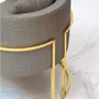 Chairs - Julius Dining Chair, seat fabric with COM option, Polished Brass legs - DUISTT