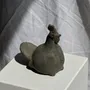 Sculptures, statuettes et miniatures - Petite poule en terre cuite, travail artisanal indonésien ancien H18 - OFFICE OBJETS