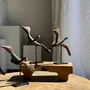 Sculptures, statuettes and miniatures - Traditional Indonesian wooden decorative bird on a base - OFFICE OBJETS