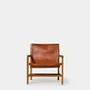 Armchairs - Hadi armchair - brown leather - DESIGN TRIP