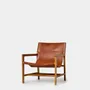 Armchairs - Hadi armchair - brown leather - DESIGN TRIP