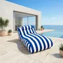 Deck chairs - CHILLERO lounger Blue - CONTURE