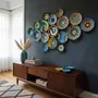 Other wall decoration - Anatolian Spirit: 16-Piece Handmade Wicker Wall Plate Installation - SARMAL DESIGN