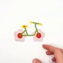 Design objects - Patch “bike — flowers\" - PETIT POIRIER