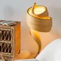 Table lamps - TULIPE – Table lamp in bamboo and bronze feet - HYDILE