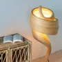 Table lamps - TULIPE – Table lamp in bamboo and bronze feet - HYDILE
