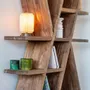 Lampes à poser - ERIS - Petite lampe à poser en lin et bois de manguier - HYDILE