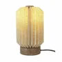Lampes à poser - ERIS - Petite lampe à poser en lin et bois de manguier - HYDILE
