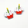 Kids accessories - Happy Birthday” embroidered cupcake brooch - A sweet breath - PETIT POIRIER