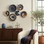 Other wall decoration - Ocean Breeze: 6-Piece Handmade Wicker Wall Plate Set - SARMAL DESIGN