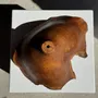 Hanging lights - Small organic teak suspension hat D30 H20 - OFFICE OBJETS