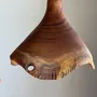 Hanging lights - Small organic teak suspension hat D30 H20 - OFFICE OBJETS