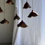 Hanging lights - Small organic teak suspension hat D30 H20 - OFFICE OBJETS