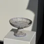 Plats et saladiers - Corbeille à fruits à décors bleus en faïence blanche H14 - OFFICE OBJETS