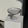 Plats et saladiers - Corbeille à fruits à décors bleus en faïence blanche H14 - OFFICE OBJETS