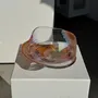 Plats et saladiers - Longue coupe en verre soufflé rose contemporaine Carlos Vieira L32 - OFFICE OBJETS
