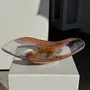 Plats et saladiers - Longue coupe en verre soufflé rose contemporaine Carlos Vieira L32 - OFFICE OBJETS