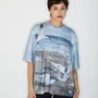 Prêt-à-porter - T-shirt imprimé intégral « Beach with Seagulls » - MARALETTO