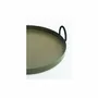 Trays - NO-MAD Thali Decorative Tray in PU Coated Stainless Steel and Cotton C - NO-MAD