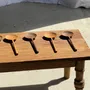 Couverts de service - Cuiller en teck ronde, ustensile de cuisine ou couvert de table L26 D8 - OFFICE OBJETS