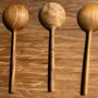 Couverts de service - Cuiller en teck ronde, ustensile de cuisine ou couvert de table L26 D8 - OFFICE OBJETS