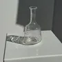 Vases - Petit vase flacon en verre gravé motifs géométriques vintage H16,5 - OFFICE OBJETS