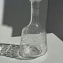 Vases - Petit vase flacon en verre gravé motifs géométriques vintage H16,5 - OFFICE OBJETS