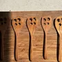 Cutlery set - Openwork spatula, teak kitchen utensil L30 L8 - OFFICE OBJETS