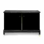 Chambres d'hôtels - Anna Cabinet, Buffet haut, bois massif, pieds en laiton, Portugal - DUISTT