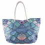 Bags and totes - Medium Blue Mirror Beach Bag - BEACH VIBES