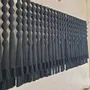Other wall decoration - Obsidian Rhythm: Giant Handmade Modern Macrame Wall Installation - SARMAL DESIGN