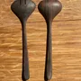 Cutlery set - Pair of salad cutlery or cooking utensils in blackened teak L30 - OFFICE OBJETS