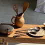 Cutlery set - Pair of salad cutlery or cooking utensils in blackened teak L30 - OFFICE OBJETS
