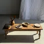 Cutlery set - Pair of salad cutlery or cooking utensils in blackened teak L30 - OFFICE OBJETS