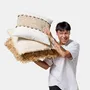 Fabric cushions - Raffia cushion - DESIGN TRIP