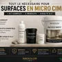 Peintures et vernis - Kit complet Microciment pour 8 m² de murs et sols – Concrete Grey - NIKKOLOR ITALIA