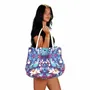 Bags and totes - Electric Blue Floral Medium Beach Bag - BEACH VIBES